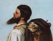 Gustave Courbet Detail of encounter oil painting reproduction